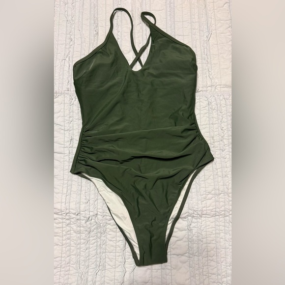 Cupshe Olive Green One Piece Swimsuit - Picture 3 of 4